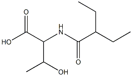 2-(2-ethylbutanamido)-3-hydroxybutanoic acid Structure