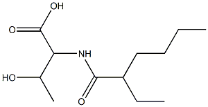 2-(2-ethylhexanamido)-3-hydroxybutanoic acid 구조식 이미지