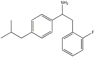 2-(2-fluorophenyl)-1-[4-(2-methylpropyl)phenyl]ethan-1-amine 구조식 이미지