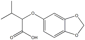 2-(2H-1,3-benzodioxol-5-yloxy)-3-methylbutanoic acid Structure