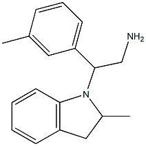 2-(2-methyl-2,3-dihydro-1H-indol-1-yl)-2-(3-methylphenyl)ethan-1-amine Structure