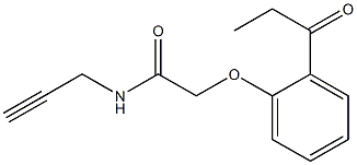 2-(2-propionylphenoxy)-N-prop-2-ynylacetamide 구조식 이미지