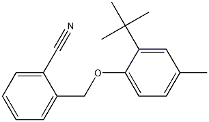 2-(2-tert-butyl-4-methylphenoxymethyl)benzonitrile 구조식 이미지