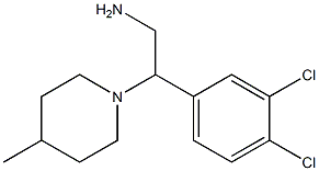 2-(3,4-dichlorophenyl)-2-(4-methylpiperidin-1-yl)ethan-1-amine 구조식 이미지