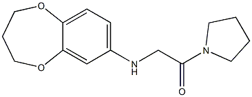 2-(3,4-dihydro-2H-1,5-benzodioxepin-7-ylamino)-1-(pyrrolidin-1-yl)ethan-1-one Structure