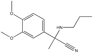 2-(3,4-dimethoxyphenyl)-2-(propylamino)propanenitrile Structure