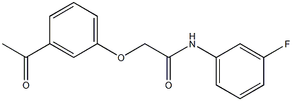 2-(3-acetylphenoxy)-N-(3-fluorophenyl)acetamide 구조식 이미지