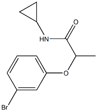 2-(3-bromophenoxy)-N-cyclopropylpropanamide 구조식 이미지