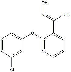 2-(3-chlorophenoxy)-N'-hydroxypyridine-3-carboximidamide Structure