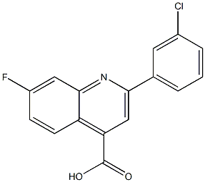 2-(3-chlorophenyl)-7-fluoroquinoline-4-carboxylic acid 구조식 이미지