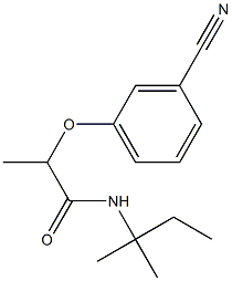 2-(3-cyanophenoxy)-N-(2-methylbutan-2-yl)propanamide Structure