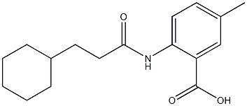 2-(3-cyclohexylpropanamido)-5-methylbenzoic acid Structure