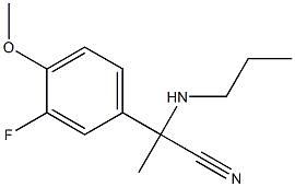 2-(3-fluoro-4-methoxyphenyl)-2-(propylamino)propanenitrile 구조식 이미지