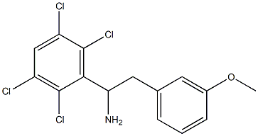 2-(3-methoxyphenyl)-1-(2,3,5,6-tetrachlorophenyl)ethan-1-amine 구조식 이미지