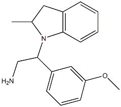 2-(3-methoxyphenyl)-2-(2-methyl-2,3-dihydro-1H-indol-1-yl)ethan-1-amine 구조식 이미지