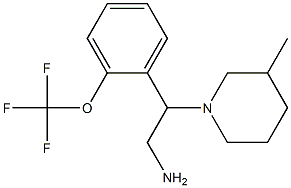 2-(3-methylpiperidin-1-yl)-2-[2-(trifluoromethoxy)phenyl]ethan-1-amine 구조식 이미지