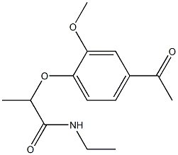 2-(4-acetyl-2-methoxyphenoxy)-N-ethylpropanamide 구조식 이미지