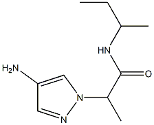 2-(4-amino-1H-pyrazol-1-yl)-N-(butan-2-yl)propanamide 구조식 이미지