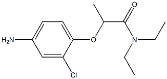 2-(4-amino-2-chlorophenoxy)-N,N-diethylpropanamide 구조식 이미지