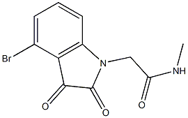 2-(4-bromo-2,3-dioxo-2,3-dihydro-1H-indol-1-yl)-N-methylacetamide 구조식 이미지