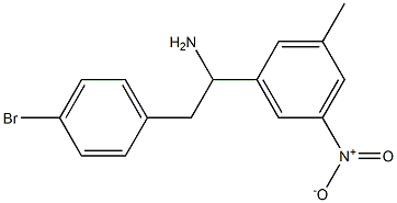 2-(4-bromophenyl)-1-(3-methyl-5-nitrophenyl)ethan-1-amine 구조식 이미지