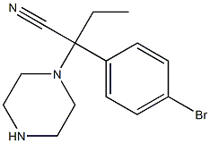 2-(4-bromophenyl)-2-(piperazin-1-yl)butanenitrile Structure
