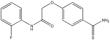 2-(4-carbamothioylphenoxy)-N-(2-fluorophenyl)acetamide Structure
