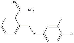 2-(4-chloro-3-methylphenoxymethyl)benzene-1-carboximidamide Structure