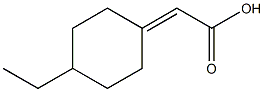 2-(4-ethylcyclohexylidene)acetic acid Structure