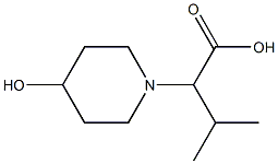 2-(4-hydroxypiperidin-1-yl)-3-methylbutanoic acid 구조식 이미지