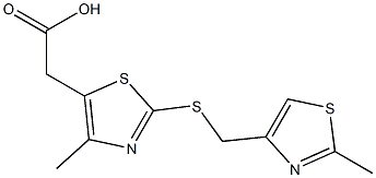 2-(4-methyl-2-{[(2-methyl-1,3-thiazol-4-yl)methyl]sulfanyl}-1,3-thiazol-5-yl)acetic acid Structure