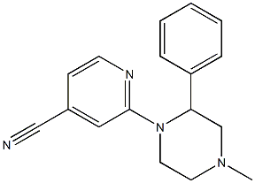 2-(4-methyl-2-phenylpiperazin-1-yl)isonicotinonitrile 구조식 이미지