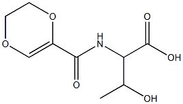2-(5,6-dihydro-1,4-dioxin-2-ylformamido)-3-hydroxybutanoic acid Structure