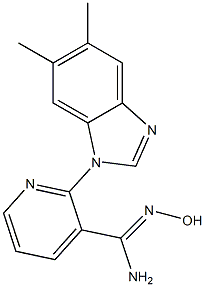 2-(5,6-dimethyl-1H-benzimidazol-1-yl)-N'-hydroxypyridine-3-carboximidamide 구조식 이미지