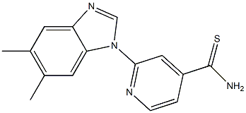 2-(5,6-dimethyl-1H-benzimidazol-1-yl)pyridine-4-carbothioamide 구조식 이미지