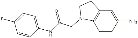 2-(5-amino-2,3-dihydro-1H-indol-1-yl)-N-(4-fluorophenyl)acetamide Structure