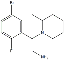 2-(5-bromo-2-fluorophenyl)-2-(2-methylpiperidin-1-yl)ethanamine Structure