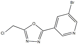 2-(5-bromopyridin-3-yl)-5-(chloromethyl)-1,3,4-oxadiazole 구조식 이미지