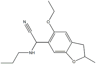 2-(5-ethoxy-2-methyl-2,3-dihydro-1-benzofuran-6-yl)-2-(propylamino)acetonitrile 구조식 이미지