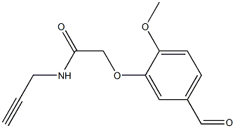 2-(5-formyl-2-methoxyphenoxy)-N-prop-2-ynylacetamide 구조식 이미지