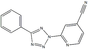 2-(5-phenyl-2H-1,2,3,4-tetrazol-2-yl)pyridine-4-carbonitrile 구조식 이미지