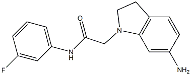 2-(6-amino-2,3-dihydro-1H-indol-1-yl)-N-(3-fluorophenyl)acetamide 구조식 이미지
