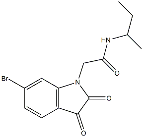 2-(6-bromo-2,3-dioxo-2,3-dihydro-1H-indol-1-yl)-N-(butan-2-yl)acetamide Structure