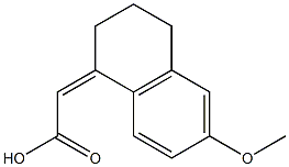 2-(6-methoxy-1,2,3,4-tetrahydronaphthalen-1-ylidene)acetic acid Structure