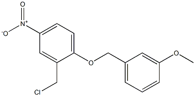 2-(chloromethyl)-1-[(3-methoxyphenyl)methoxy]-4-nitrobenzene Structure