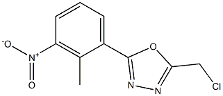 2-(chloromethyl)-5-(2-methyl-3-nitrophenyl)-1,3,4-oxadiazole Structure