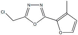 2-(chloromethyl)-5-(3-methyl-2-furyl)-1,3,4-oxadiazole Structure