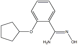 2-(cyclopentyloxy)-N'-hydroxybenzenecarboximidamide Structure