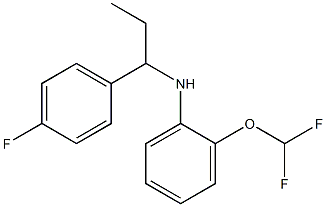 2-(difluoromethoxy)-N-[1-(4-fluorophenyl)propyl]aniline 구조식 이미지