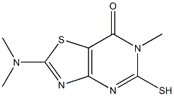 2-(dimethylamino)-5-mercapto-6-methyl[1,3]thiazolo[4,5-d]pyrimidin-7(6H)-one 구조식 이미지